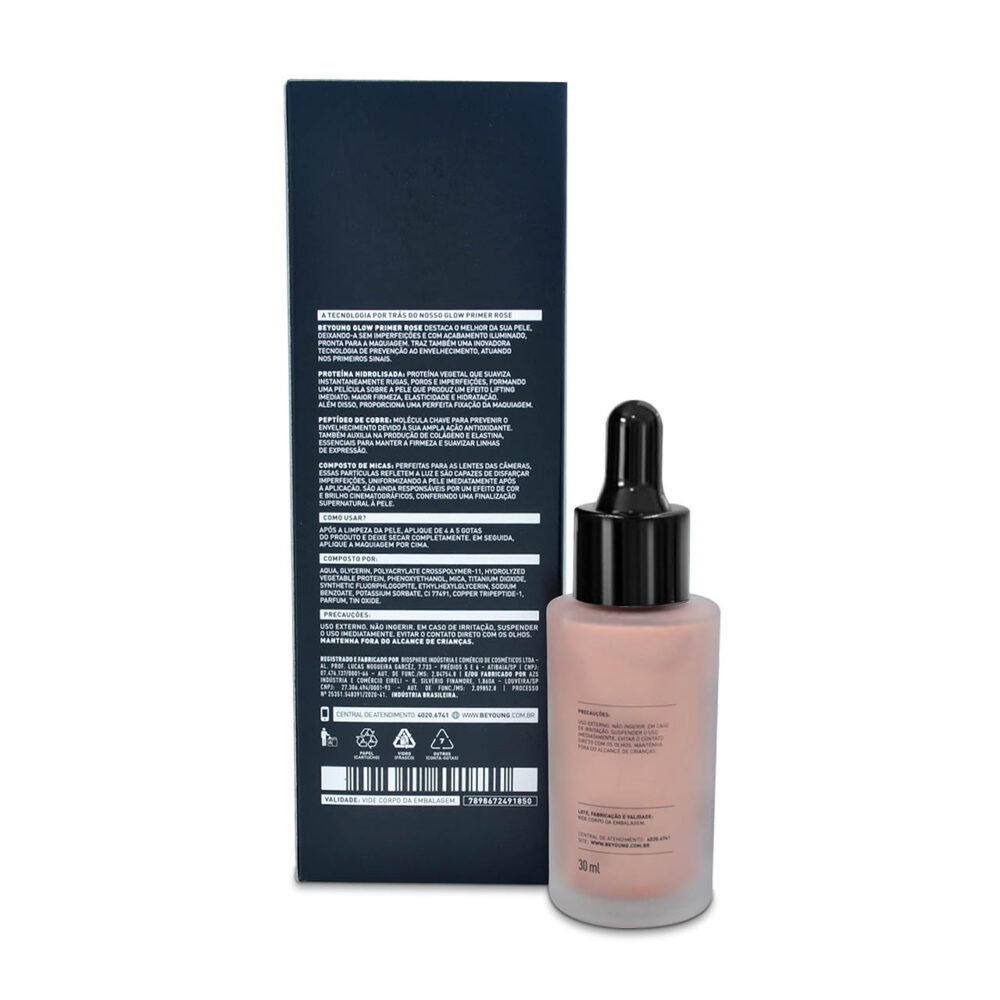 Beyoung Glow Primer Rose Serum Multifunctional Color Collection Skin 30ml/1.01fl.oz - Image 4