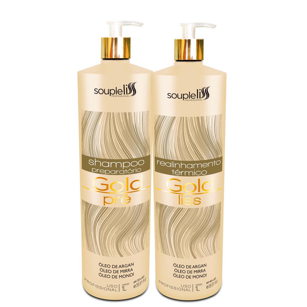 Kit Madamelis Smoothing System Liss Ultimate Frizz-Free Straight Hair  2x1L/2x33.8fl.oz - Brazil-Keratin