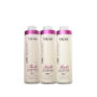 Kit Ykas Liss Treatment Ruby Shampoo + Volume Reducer and Mask 3x1L/3x33.8 fl.oz