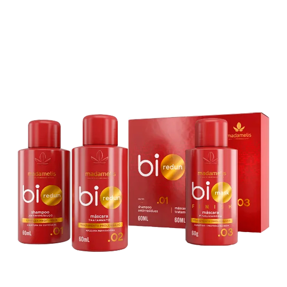 Kit Madamelis Smoothing System Single Dose Bio Redun Formaldehyde Free 3x60ml/3×2.02 fl.oz