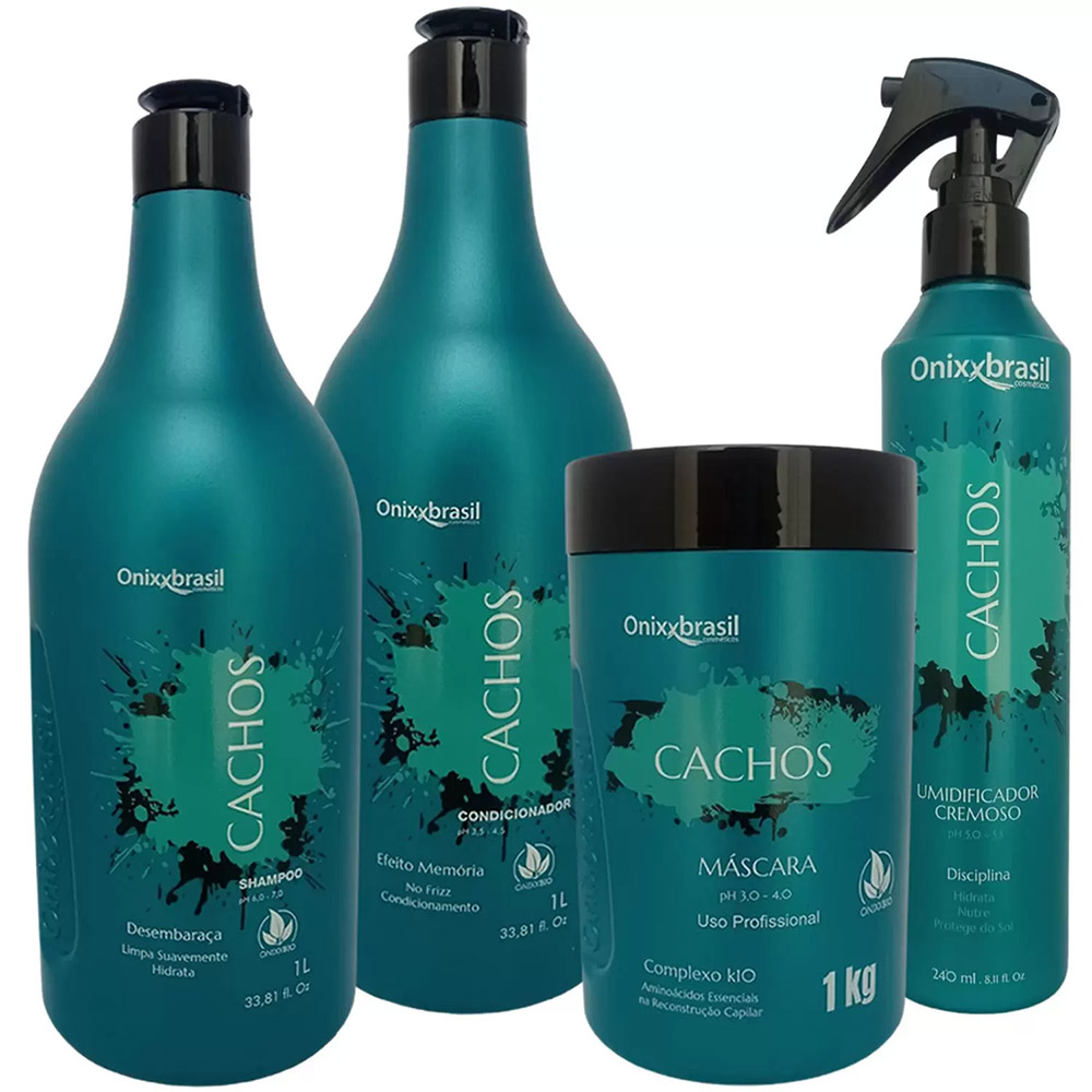 Onixx Curls Professional Conditioner, Mask and Fluid Kit 4x1000ml/4×33.81 fl.oz