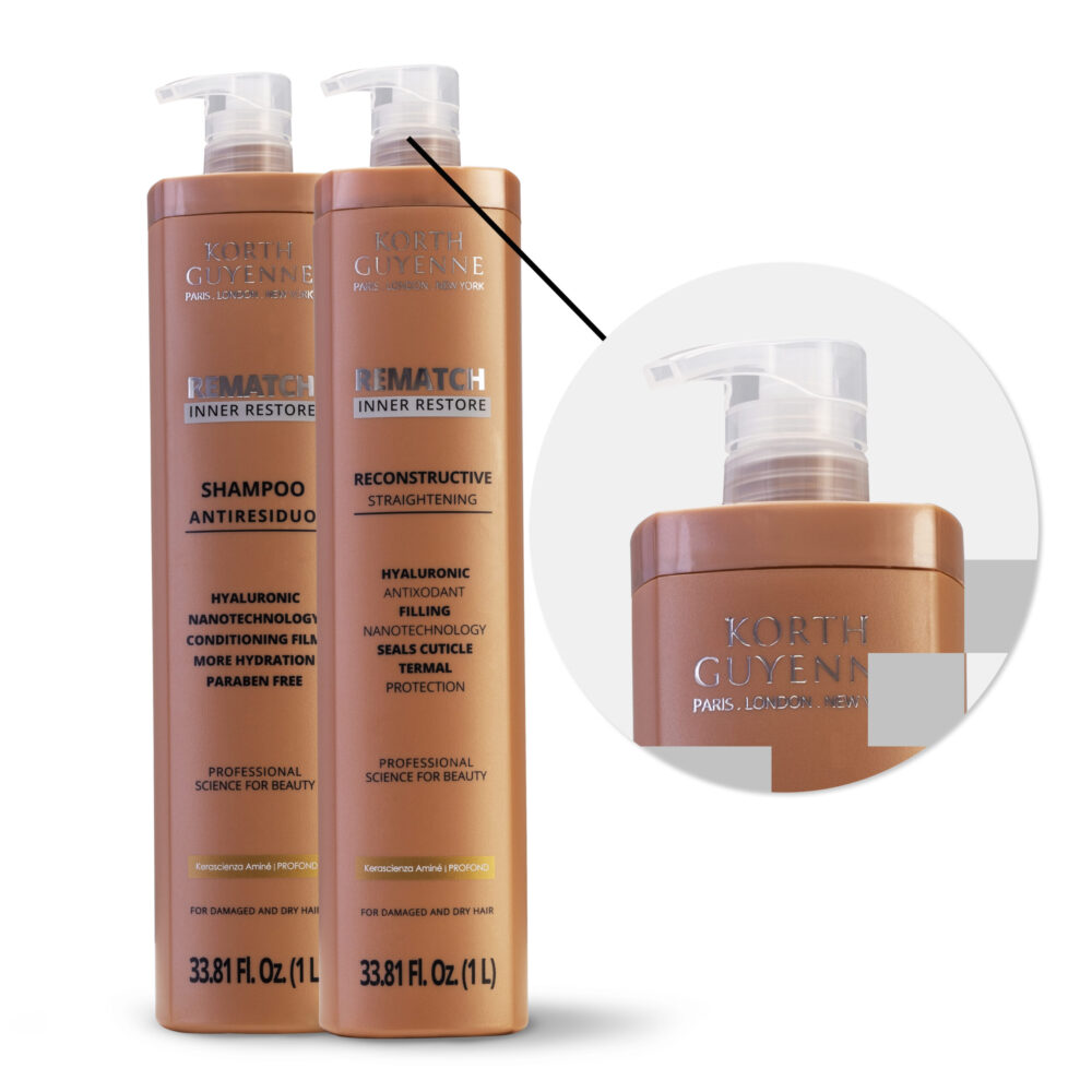 Kit Korth Guyenne Rematch Inner Restore Shampoo and Straightening System Professional 2x1L/2x33.8 fl.oz - Image 3