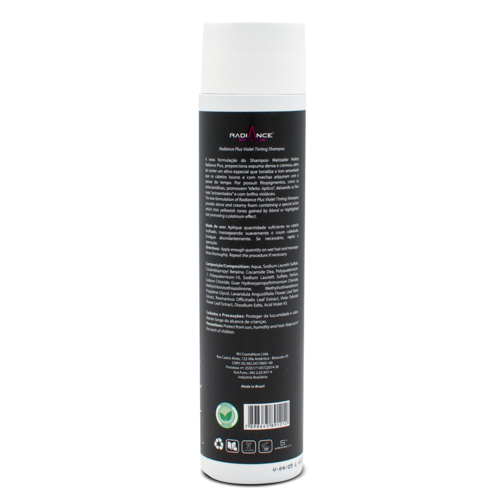 S'ollér Brasil Radiance Plus Violet After Coloring Shampoo Moisturizes 300ml/10.14 fl.oz - Image 2