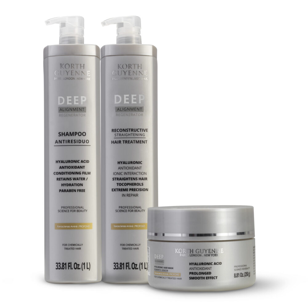 Kit Korth Guyenne Deep Alignment Shampoo Recosntrutor Mask Hair Treatment 3 Products