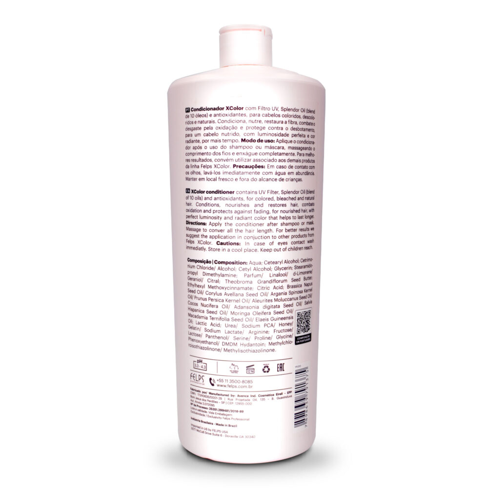 Felps Xcolor Color Protector Conditioner Colored Hair 1L/33.8fl.oz - Image 2