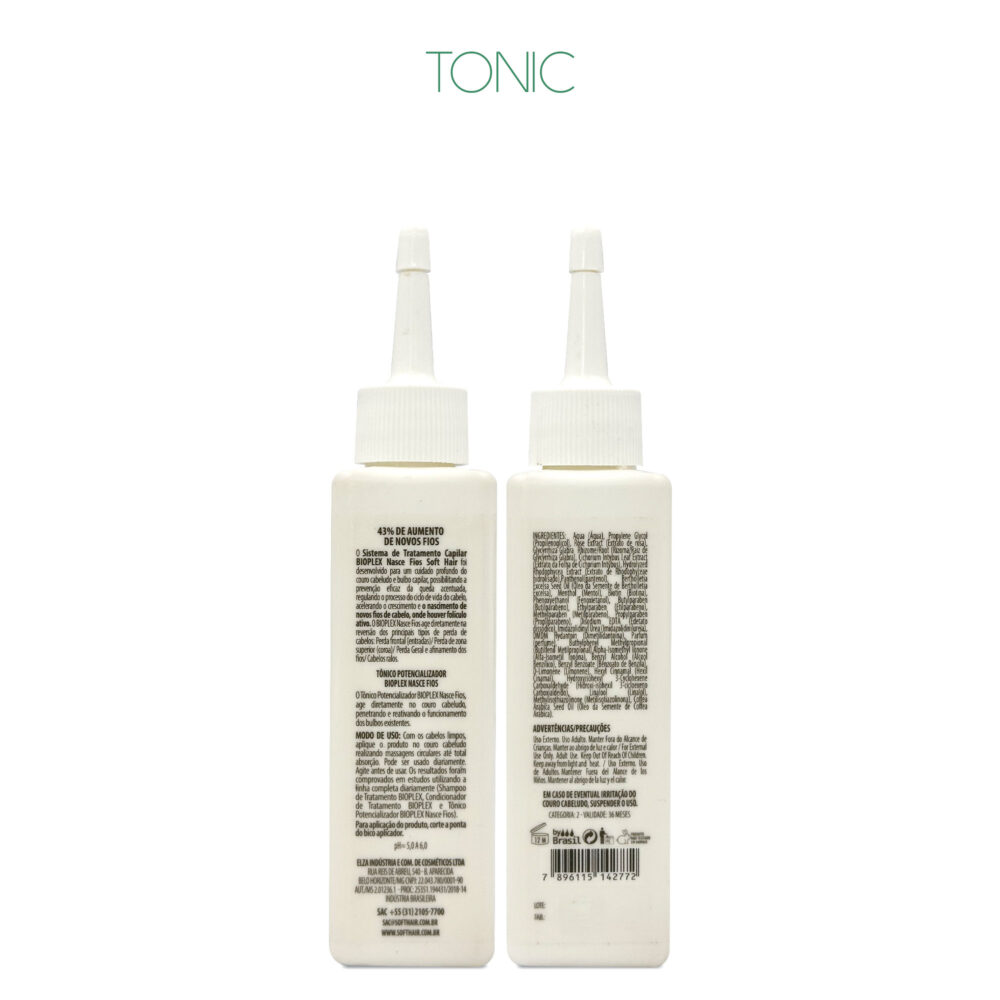 Kit Bioplex Shampoo Conditioner Tonic Nasce Fios Soft Hair Complete Regrowth Treatment Hair Care 3 Units - Image 4