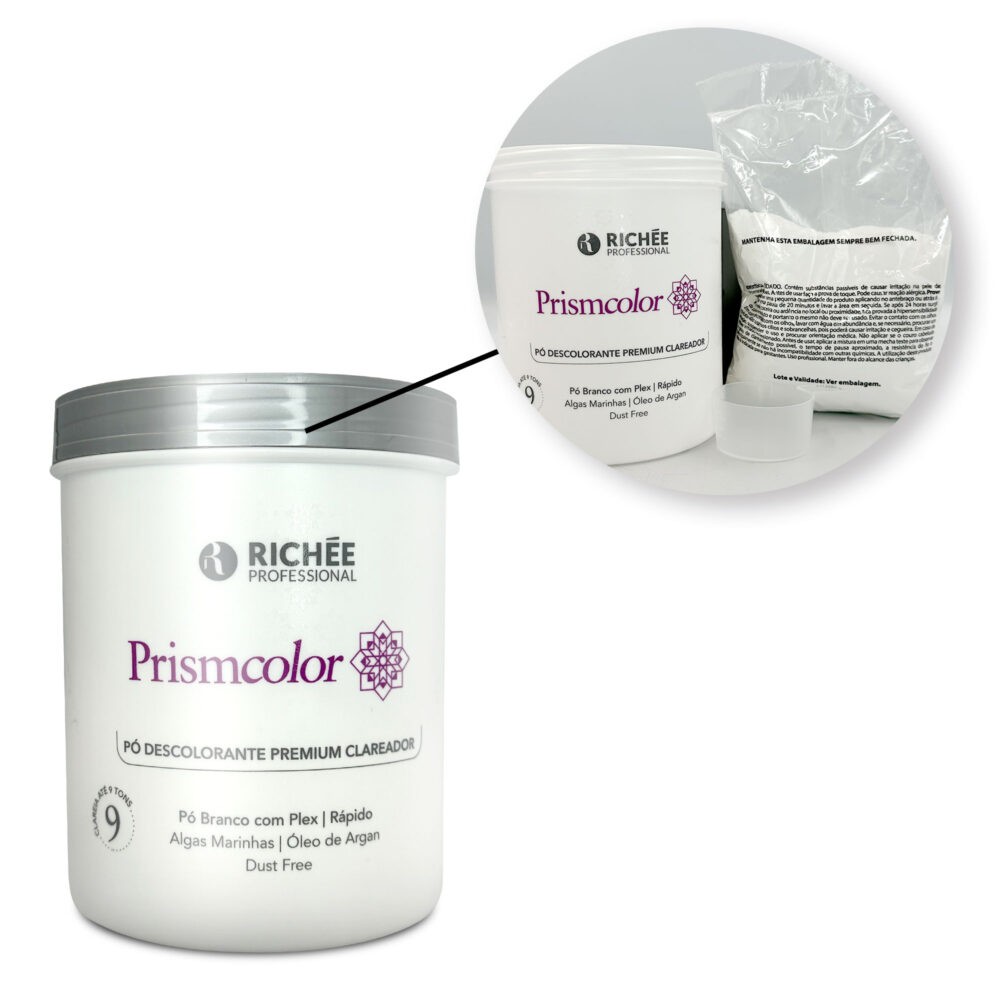 Richée Prismcolor Premium White Lightening Powder with Fast Plex - Lightens up to 9 shades 300g/10.58oz - Image 2