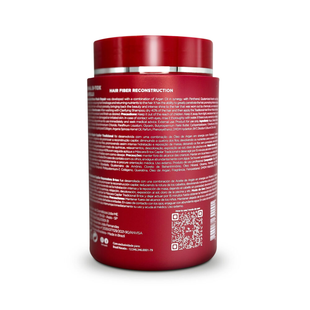 Kit I Belli Capelli Hair Ravenna B-tox Repair 1Kg/35.2 oz and Venice Máscara Extrato Mandioca 250g/8.8 oz Complete Treatment - Image 2