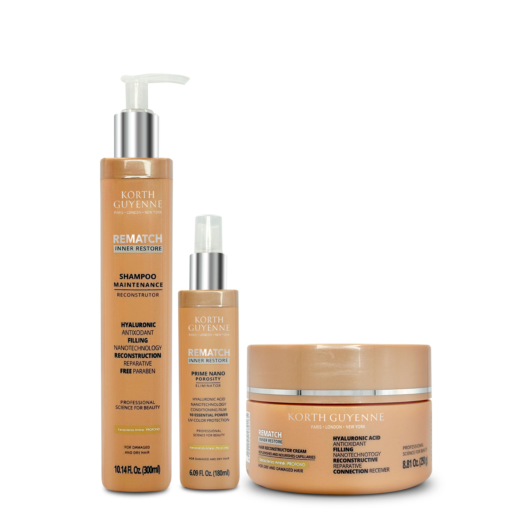 Korth Guyenne Rematch Kit – Shampoo, Mask and Primer