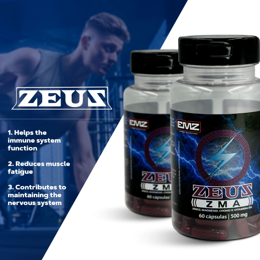 Zeus Sport Nutrition Food Supplement ZMA 60 Capsules - Image 4