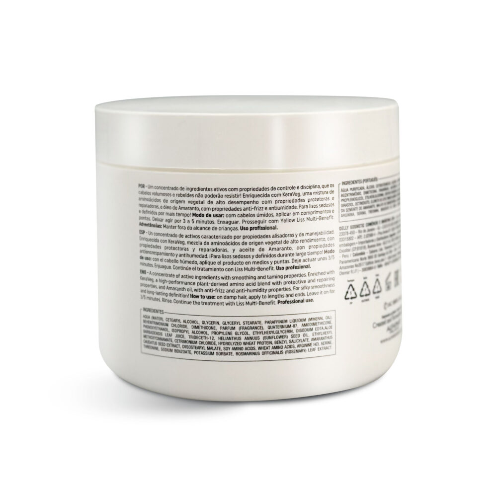Alfaparf Mask Yellow Liss Anti-Frizz for Perfect Smooth Hydration Hair Care 500ml/16.9fl.oz - Image 2