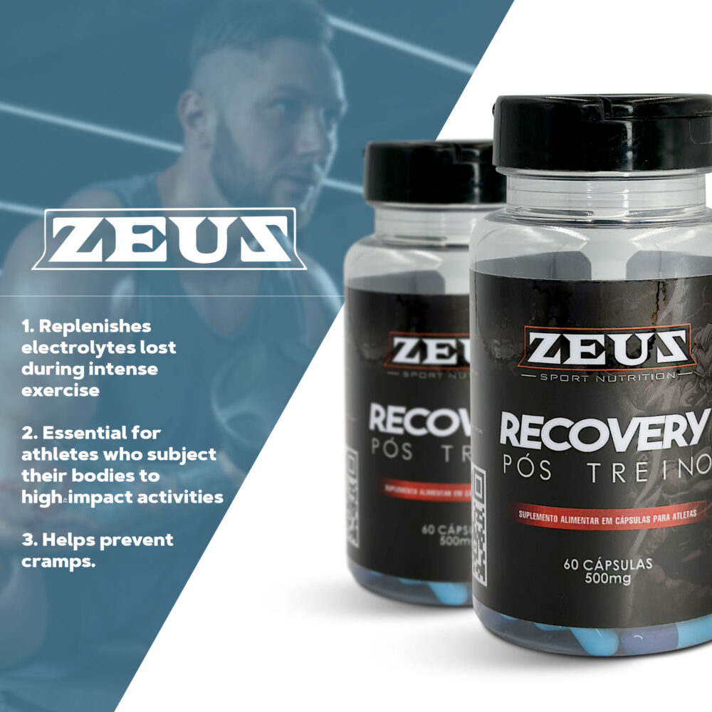 Zeus Sport Nutrition Post-Workout Recovery Food Supplement 60 Capsules - Image 4