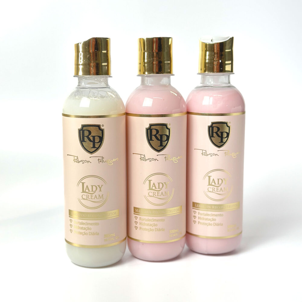 Kit Robson Peluquero Lady Cream Treatment Hair Restructuring Strengthening Moisturizing 3x300ml/10.14 fl.oz