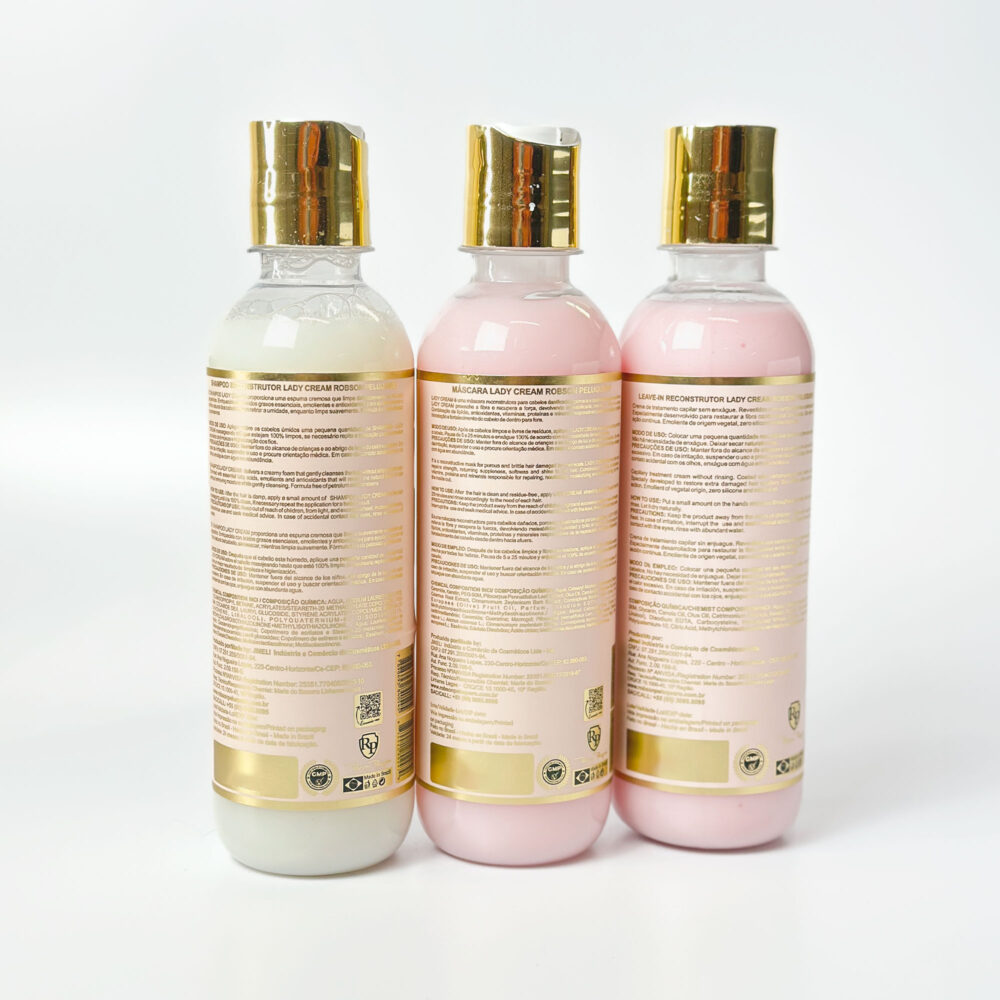 Kit Robson Peluquero Lady Cream Treatment Hair Restructuring Strengthening Moisturizing 3x300ml/10.14 fl.oz - Image 2
