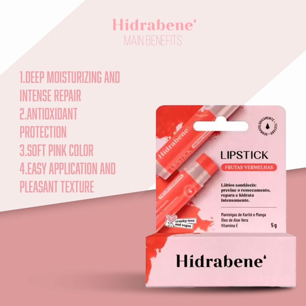 Hidrabene Red Fruit Moisturizing Lip Stick 5g/0.17oz - Image 2