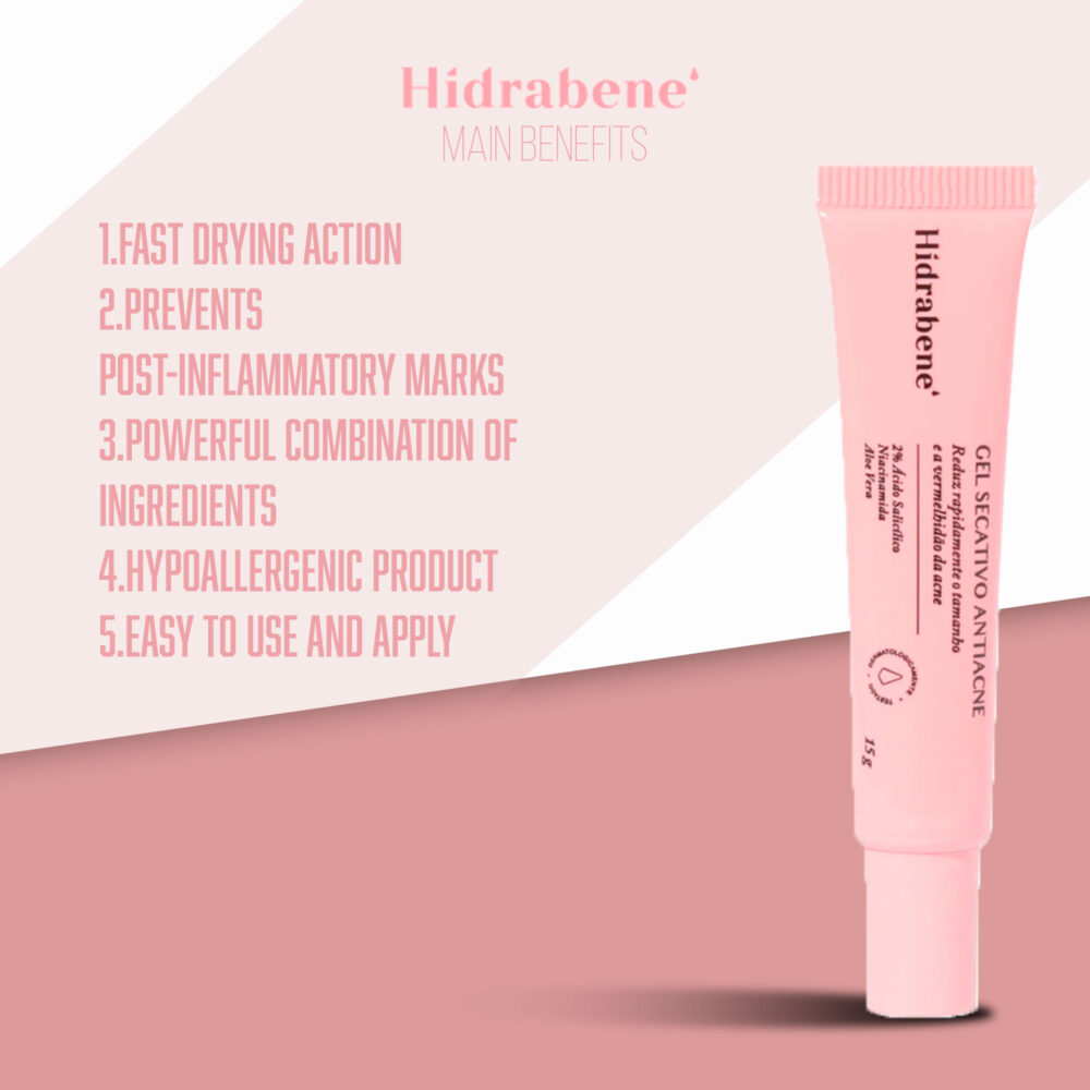 Hidrabene Anti-Acne Pimple Drying Gel 15g/0.5oz - Image 2