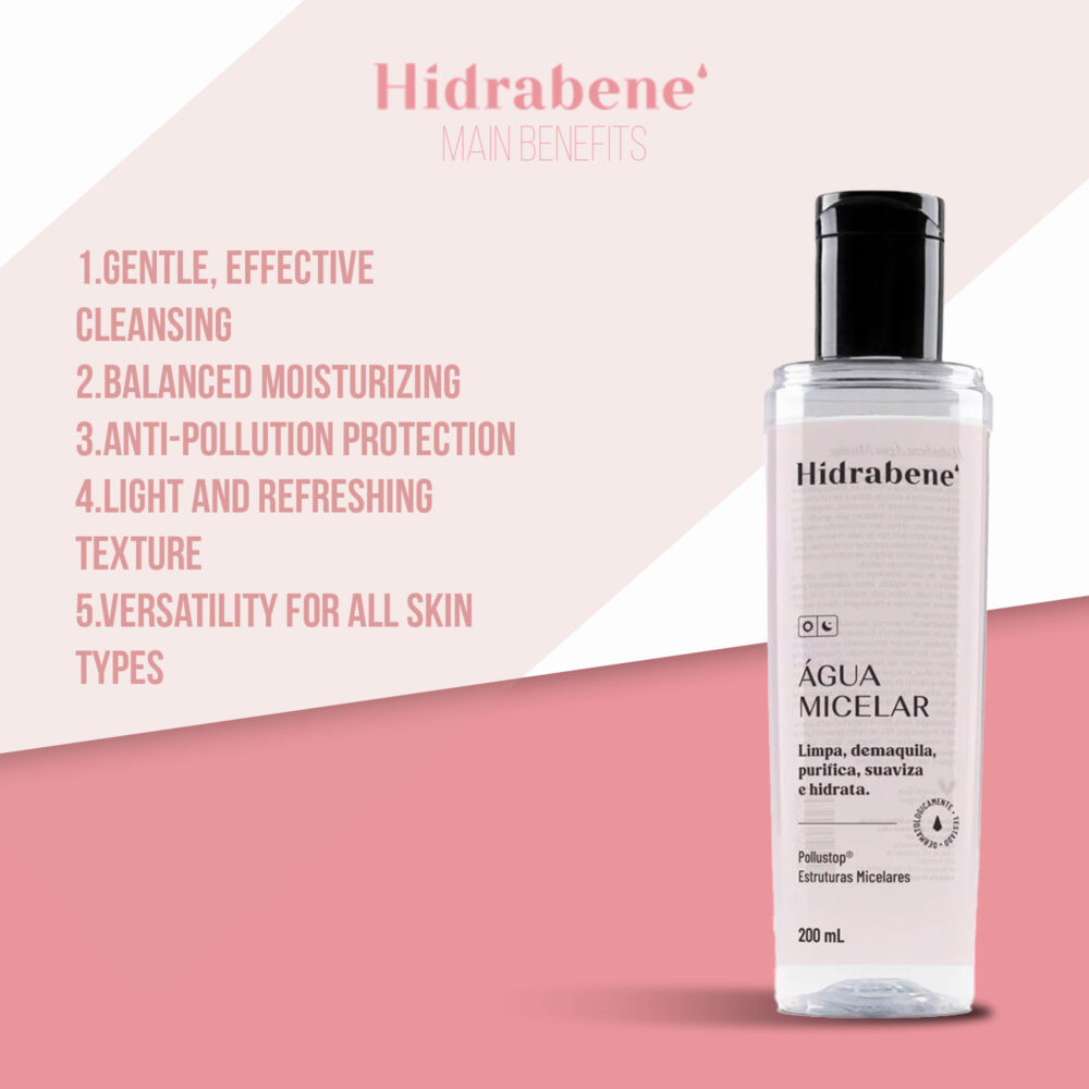 Hidrabene Revitalizing Micellar Water Facial Cleanser 200ml/6.76fl.oz - Image 2