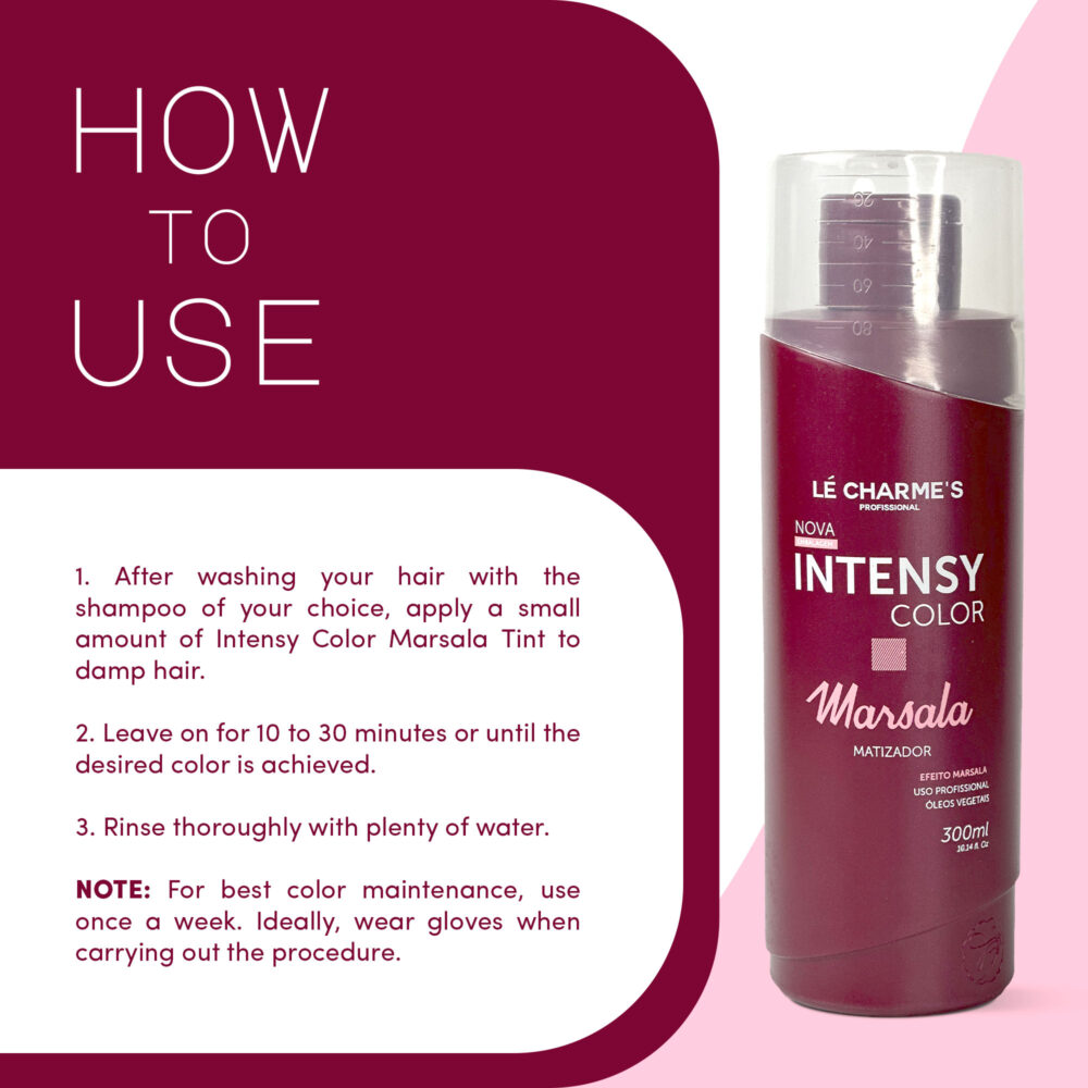 Lé Charmes Professional Marsala Effect Intensy Color Vegetable Oils 300ml/10.14 fl.oz - Image 3