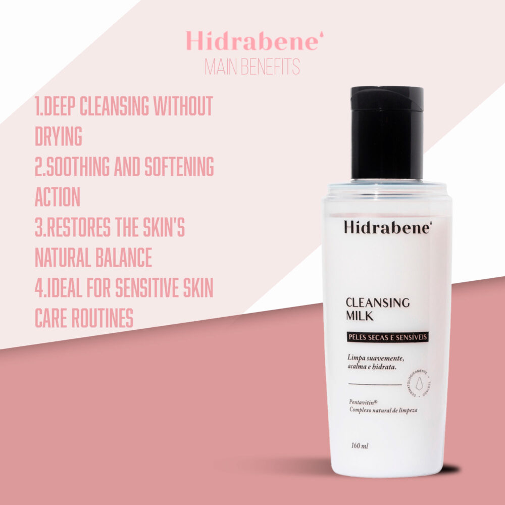 Hidrabene Cleansing Milk Facial Cleanser Dry Skin 160ml/5.41fl.oz - Image 2