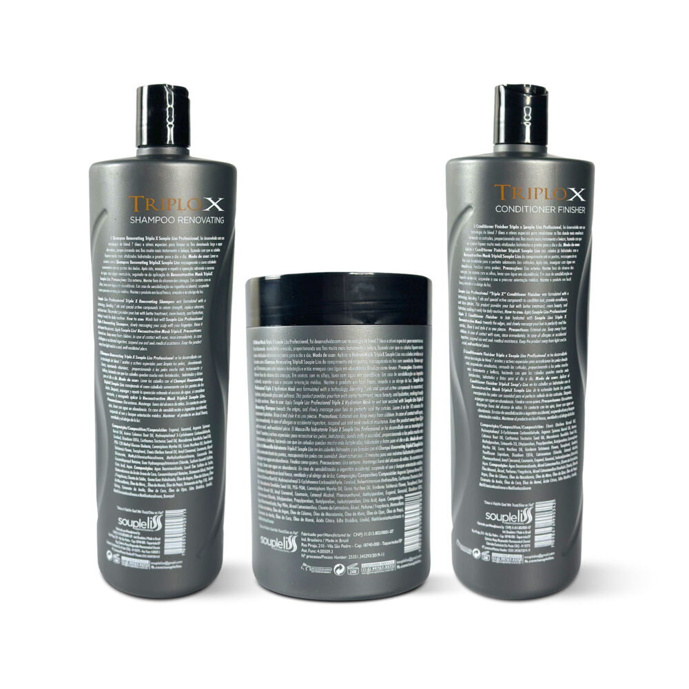 Kit Soupleliss Alinhamento Capilar Triplox Reconstructor Hydration Full Brightness 3x1L/3x33.8fl.oz - Image 2