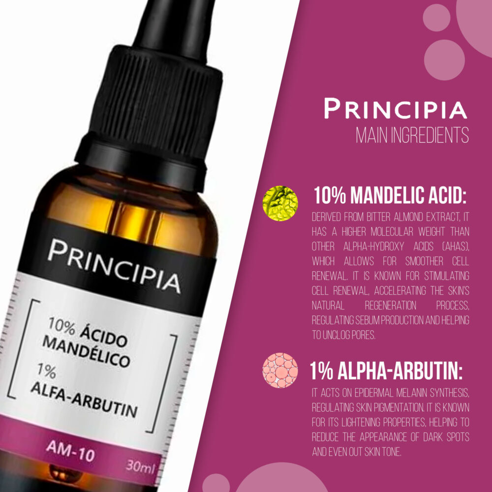 Principia Am-10 Serum: Mandelic Acid + Alpha-Arbutin 30ml/1.01fl.oz - Image 4