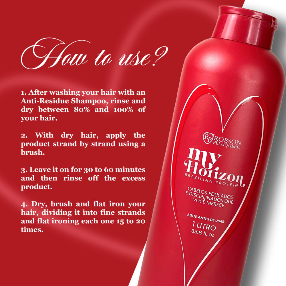 Robson Peluquero My Horizon Brazilian Protein - Educated and Disciplined Hair 1L/33.8 fl.oz - Image 3