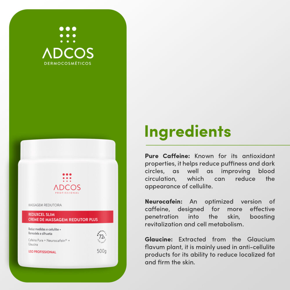 Adcos Reduxcel Slimming Massage Cream 500g/17.63 oz - Image 3