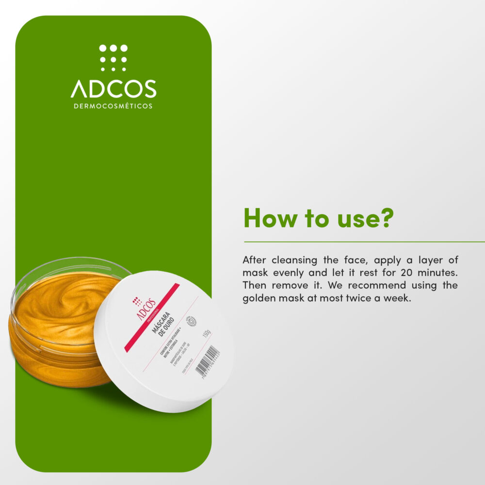 Adcos Gold Anti-Aging Mask Skin Care Collagen Production Stimulation Intensive Nutrition 150g/5.07 oz - Image 2