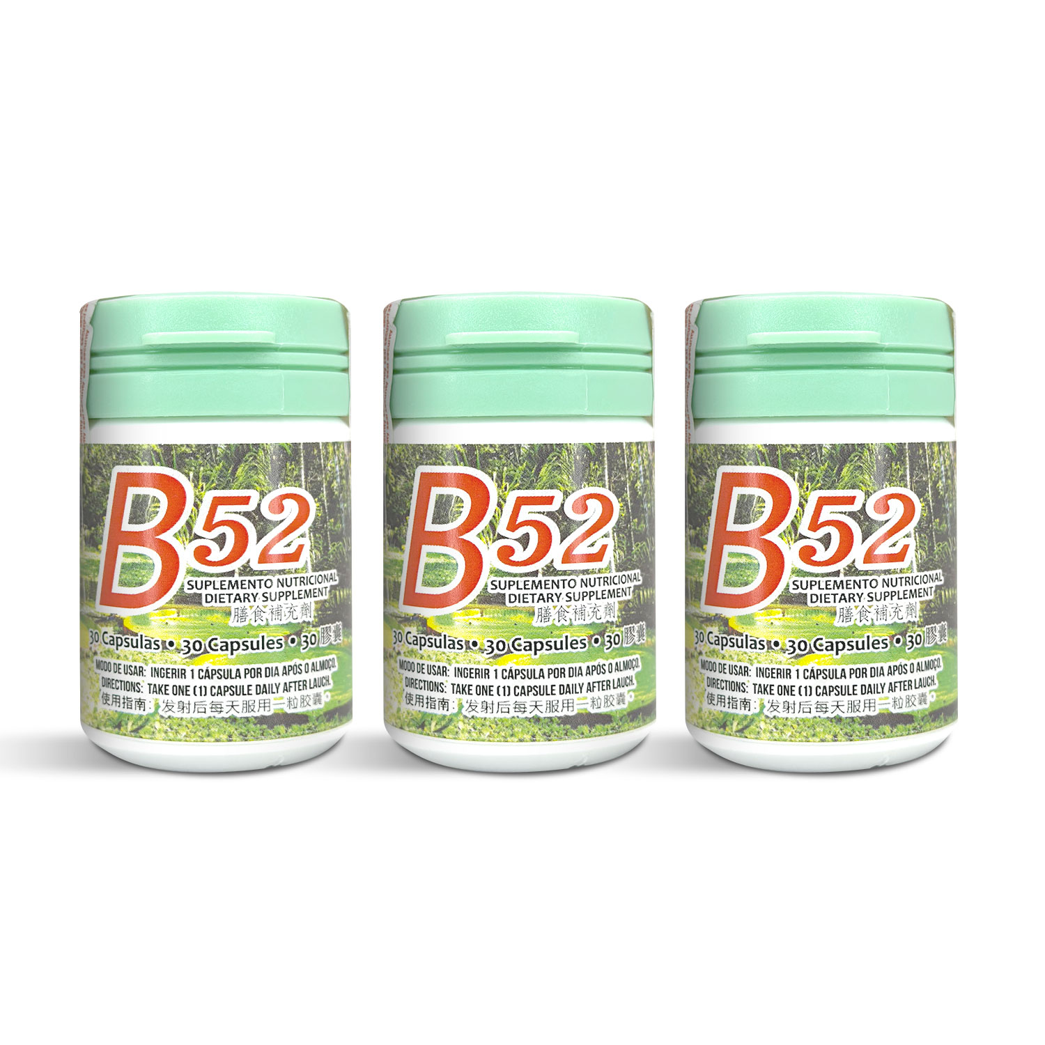 Natural Nutritional Supplement B52 30 Capsules – 3 Units