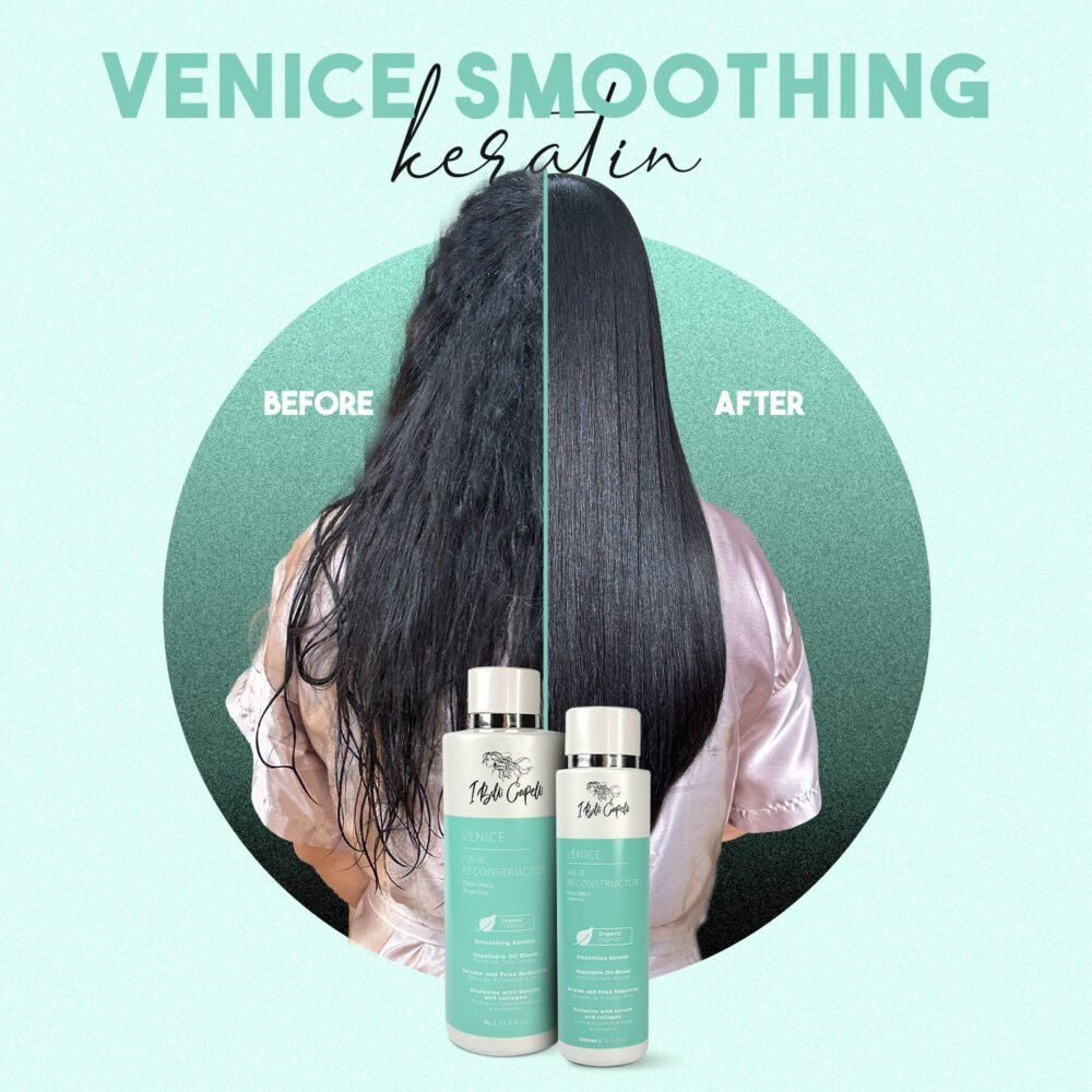 Kit I Belli Capelli Venice Hair Reconstructor Smoothing Keratin + Anti-Residue Shampoo Deep Cleansing - Image 7