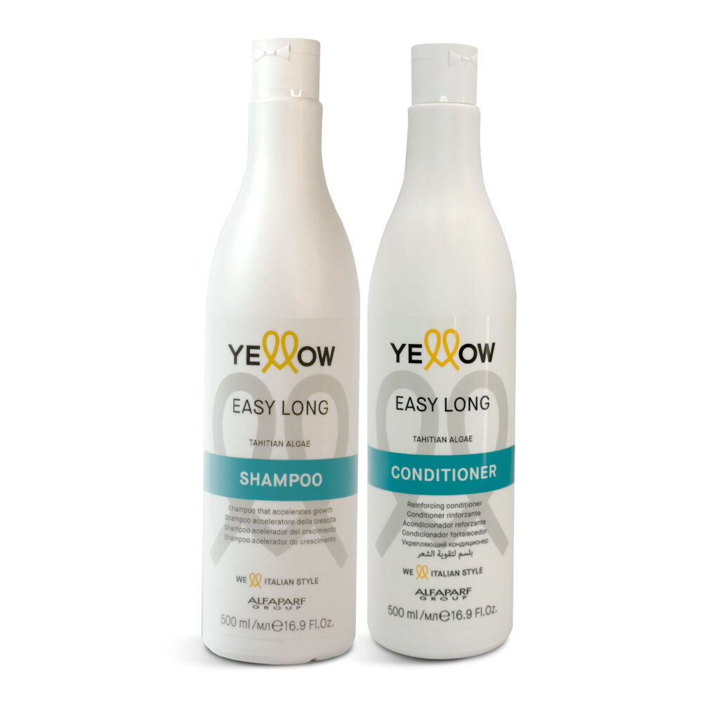 Kit Alfaparf Shampoo Conditioner Yellow Easy Long Tahitian Algae Hydration Strength 2x500ml/2x16.9fl.oz