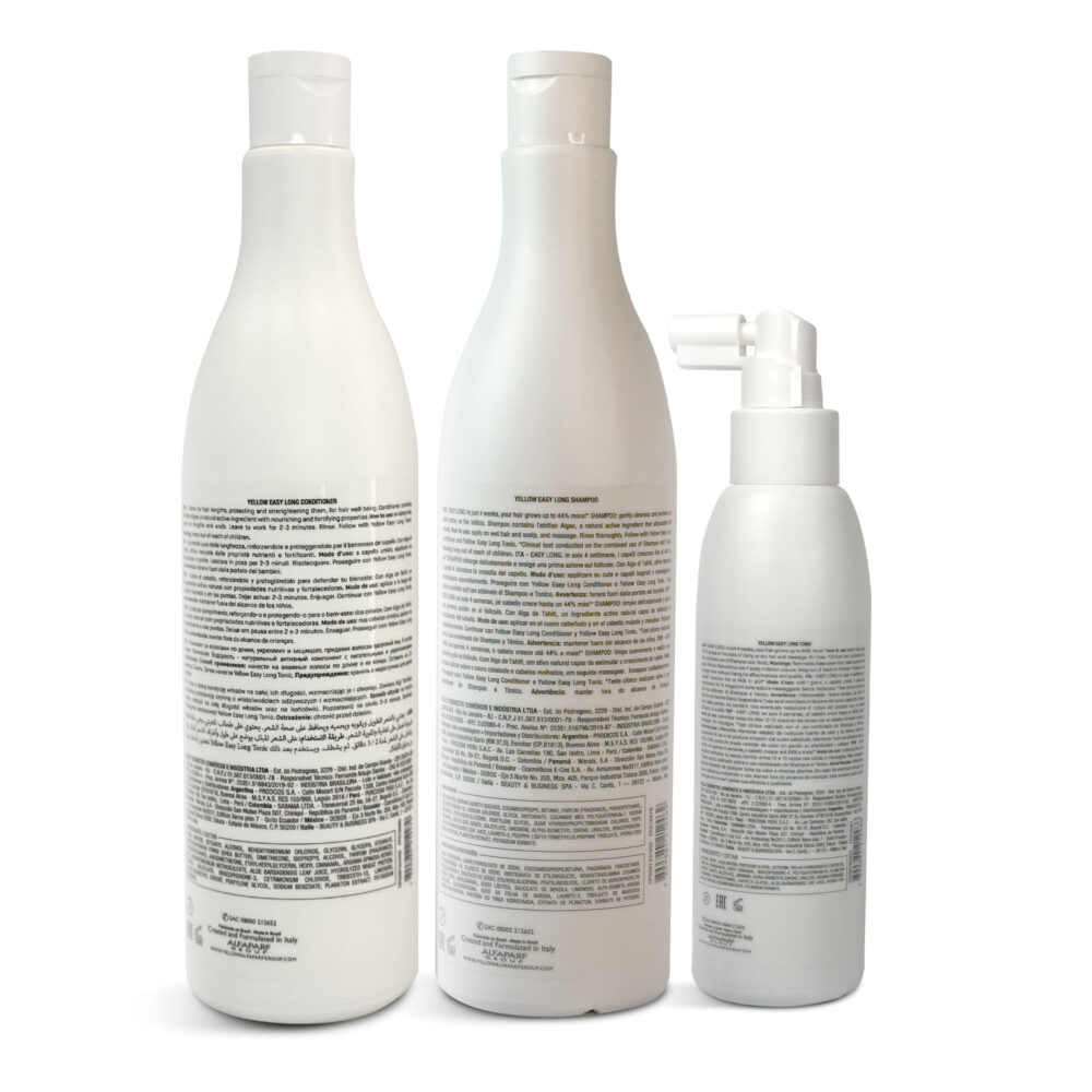 Kit Alfaparf Shampoo Conditioner Tonic Yellow Easy Long Tahitian Algae Tônico Daily Care 3 Units - Image 2
