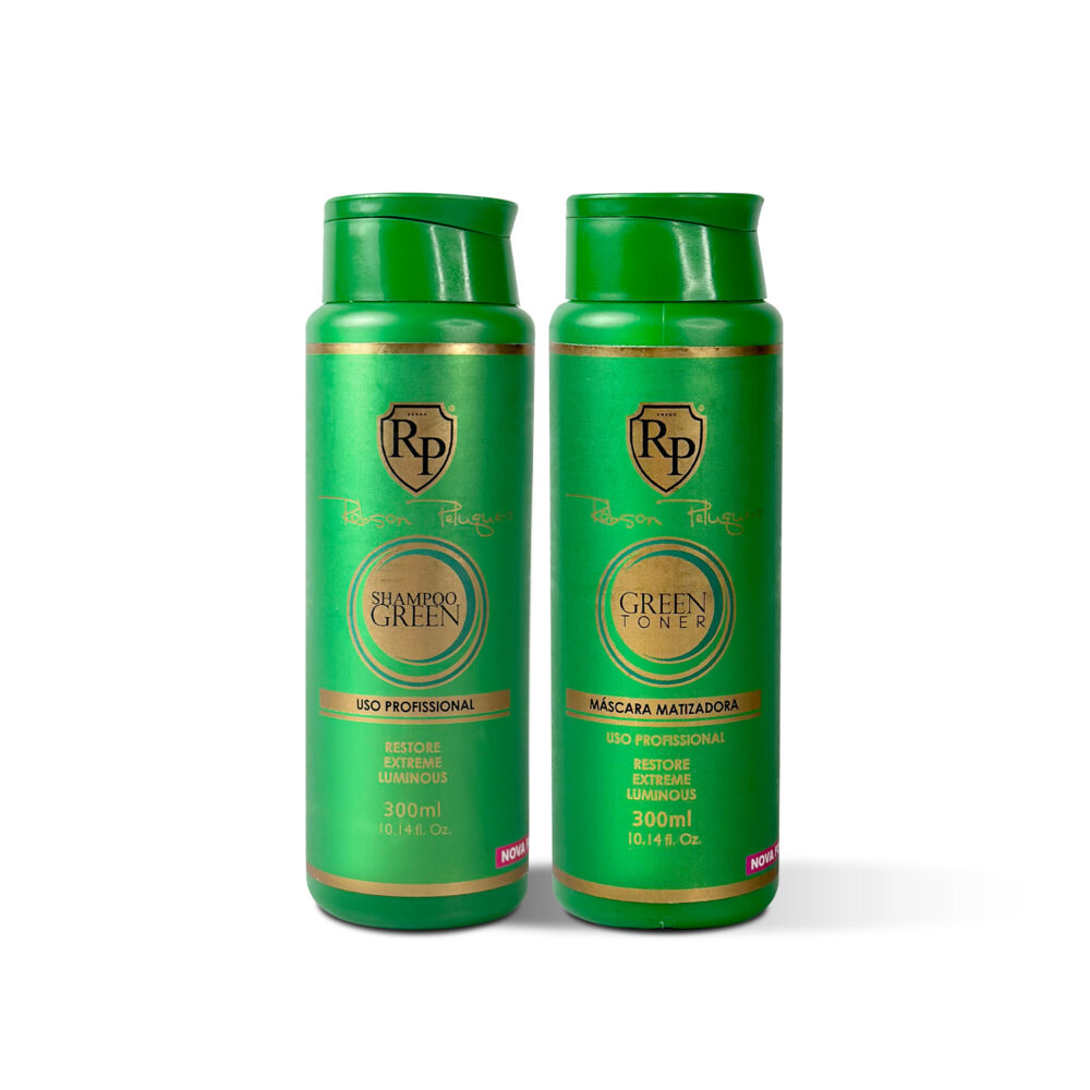 Robson Peluquero Kit Green Home Care Rp Restorer Extreme Luminous Shampoo 2x300ml/2x10.14 fl.oz