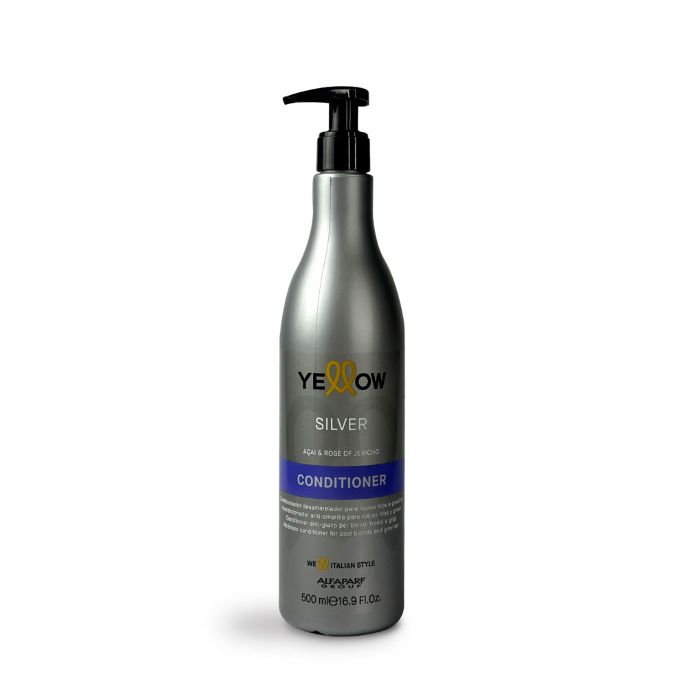 Alfaparf Conditioner Yellow Silver Hair Blonde Açaí Rose of Jericho Hair Care 500ml/16.9fl.oz