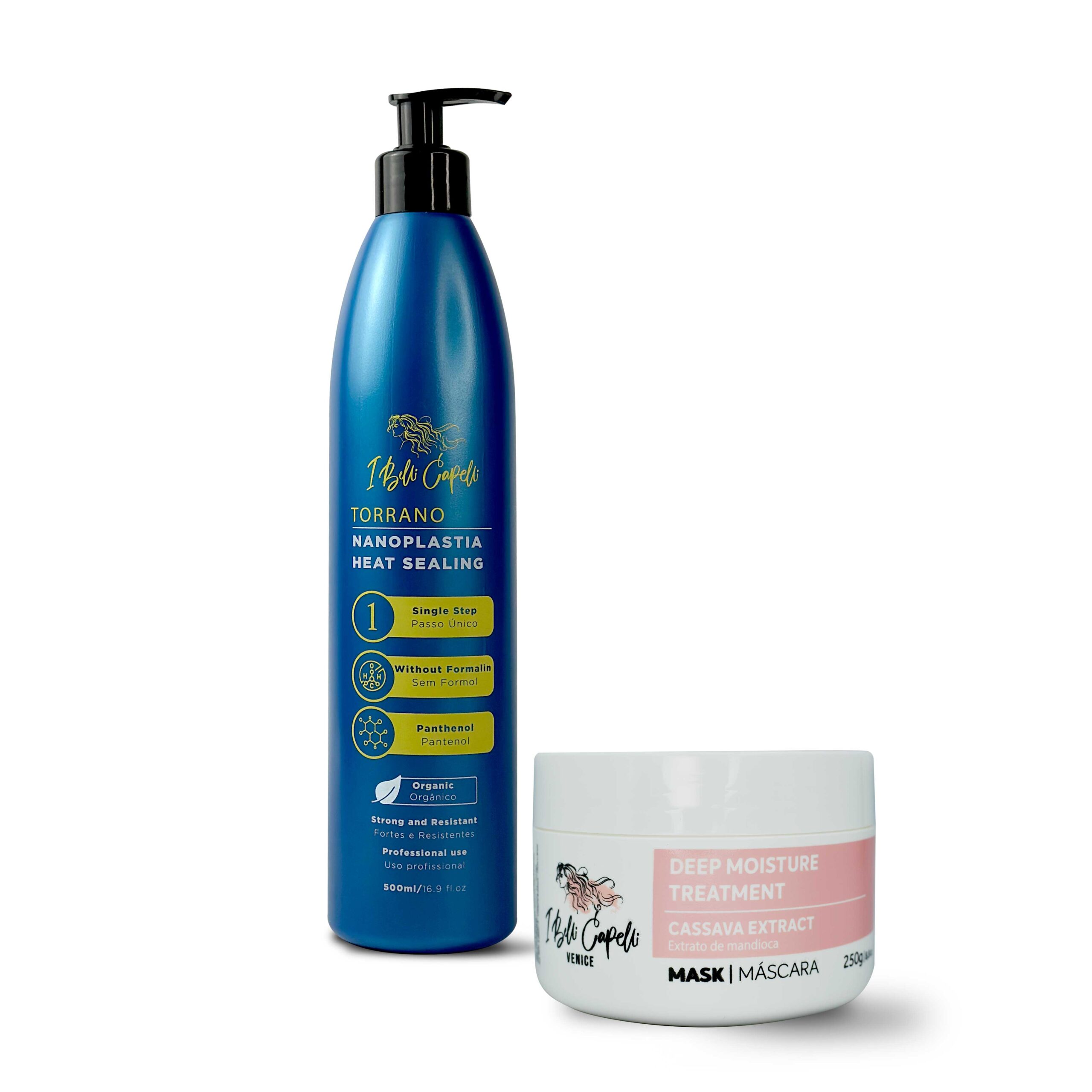 Kit I Belli Capelli Torrano Thermal Seal 500ml/16.9 fl.oz and Venice Cassava Mask 250g/8.8 oz