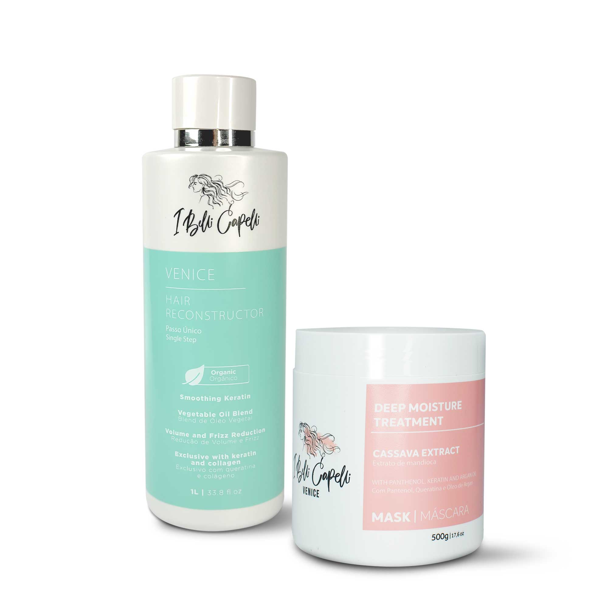 I Belli Capelli Venice Mask Extract Cassava and Venice Hair Reconstructor Smoothing Keratin