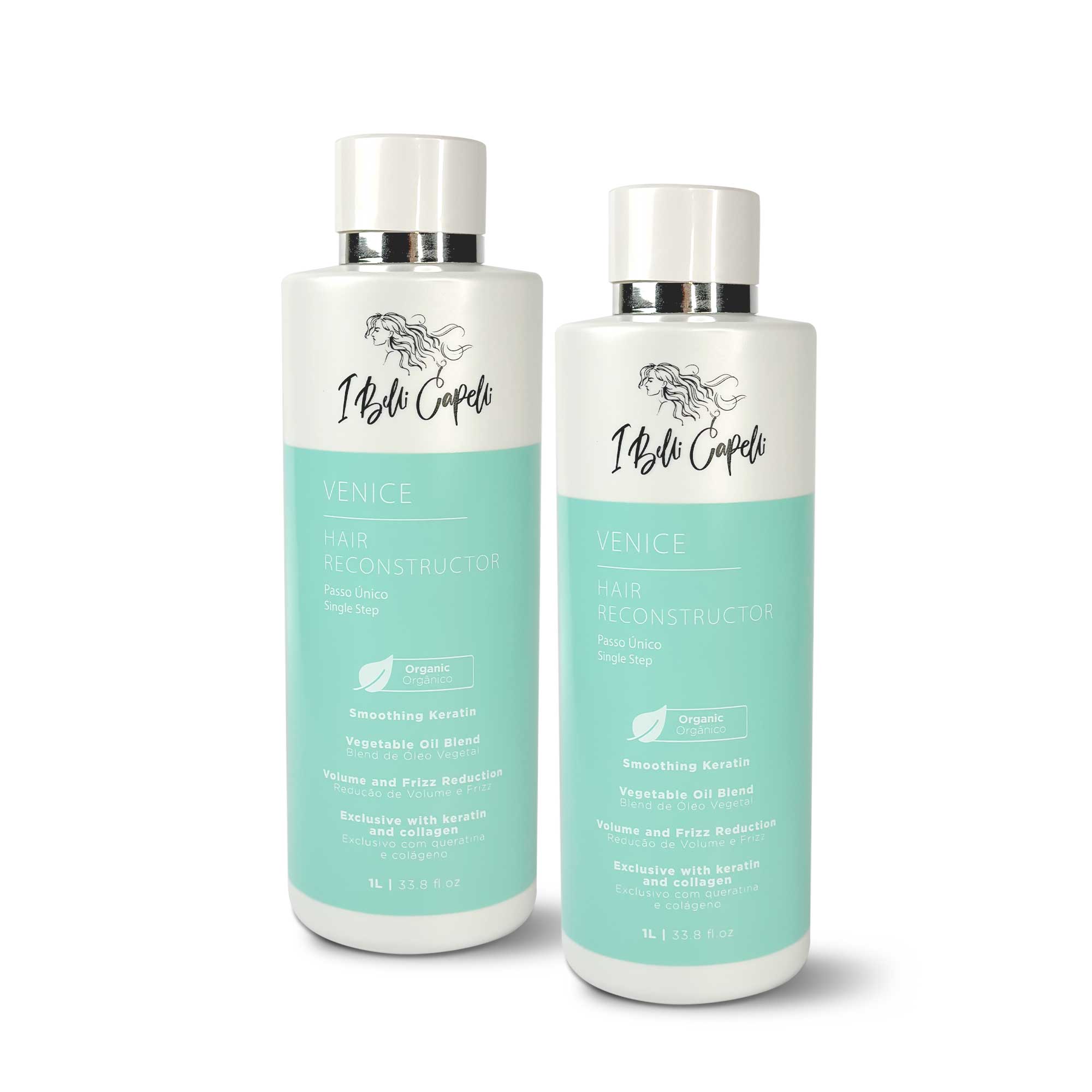 Kit I Belli Capelli Venice Hair Reconstructor Smoothing Keratin Hair 2x1L/2×33.8 fl.oz