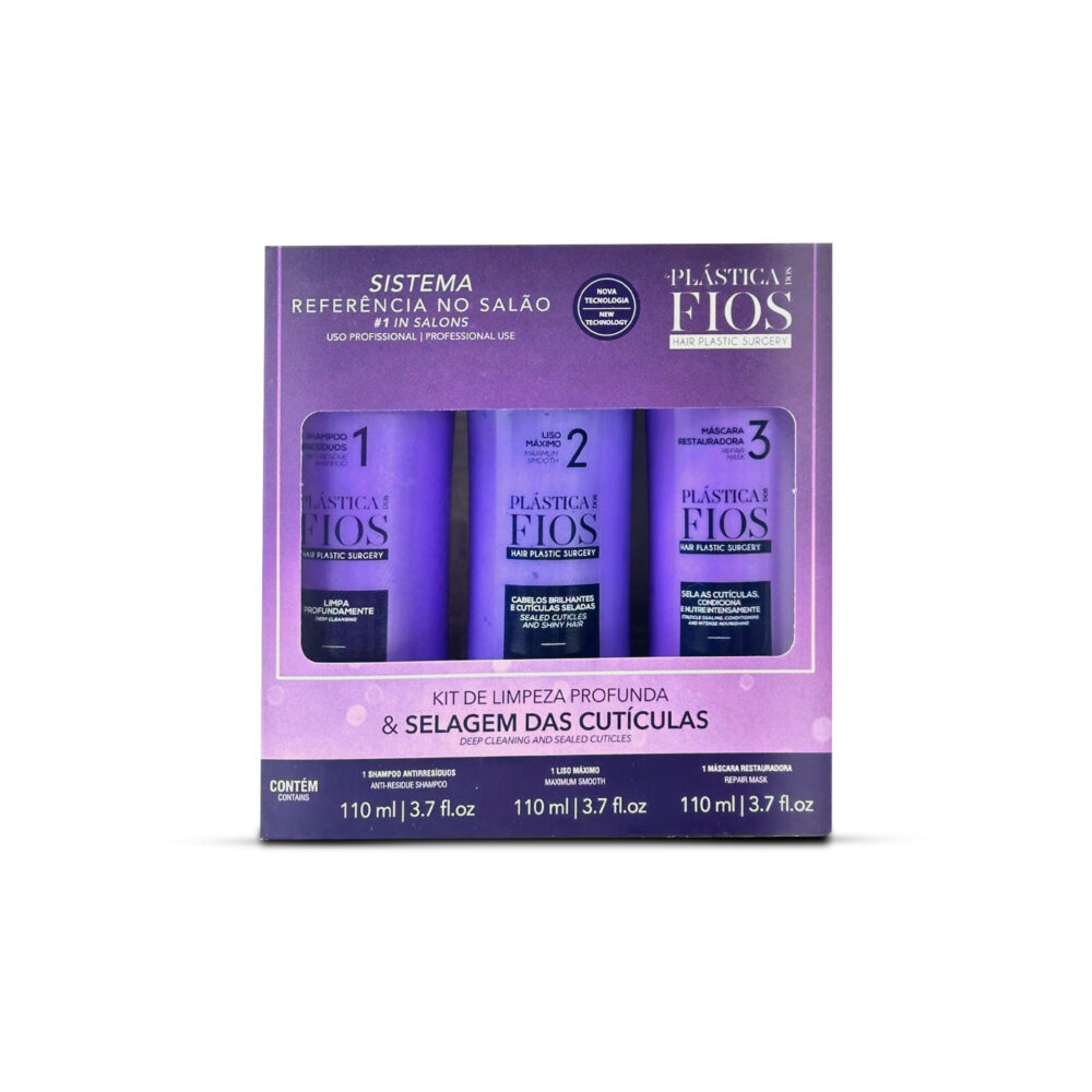 Kit Plastica dos Fios Selagem Térmica Thermal Sealing Progressive Three Step 3x110ml/3x3.71fl.oz.