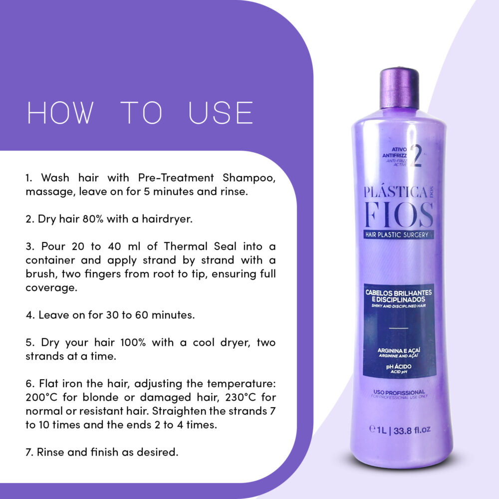 Plástica dos Fios Sealing Thermal Active Selagem Térmica Ativo Antifrizz Step 2 1L/33.8 fl.oz - Image 3