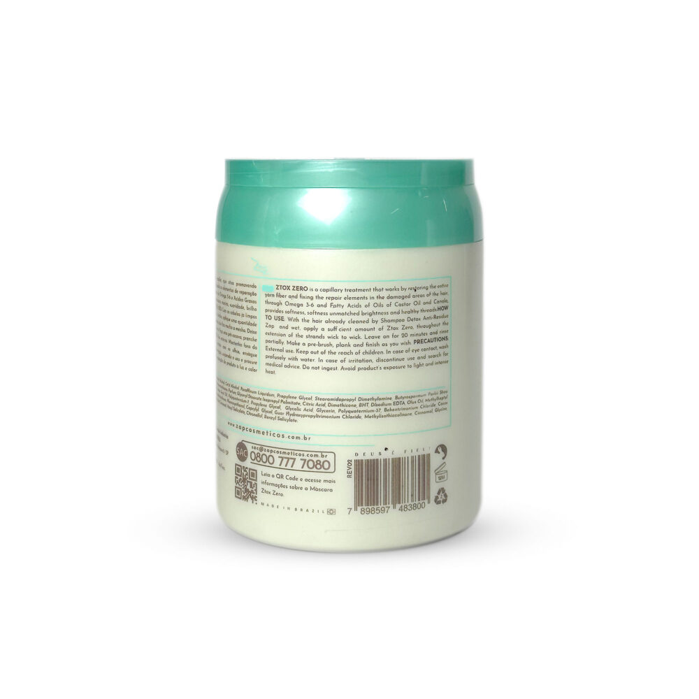 Zap Ztox Zero Canola Conditioning Mask Hydration Discipline Máscara Condicionante 950g/33.5fl.oz - Image 3