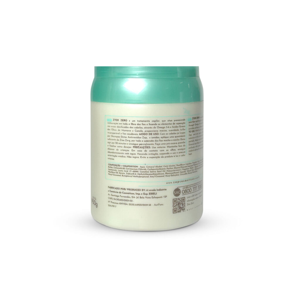 Zap Ztox Zero Canola Conditioning Mask Hydration Discipline Máscara Condicionante 950g/33.5fl.oz - Image 2