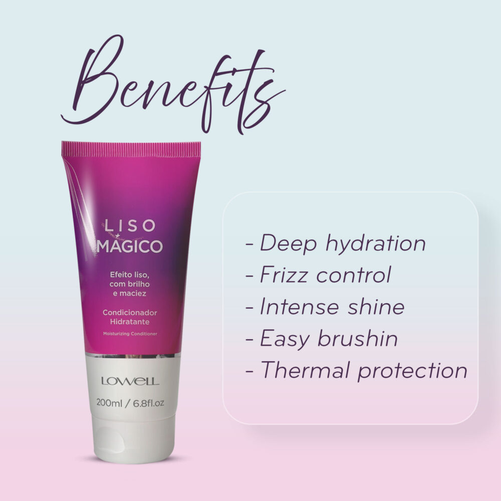 Lowell Liso Mágico Keeping Liss Conditioning Moisturizing Condicionador Hidratante 200ml/6.76 fl.oz - Image 3