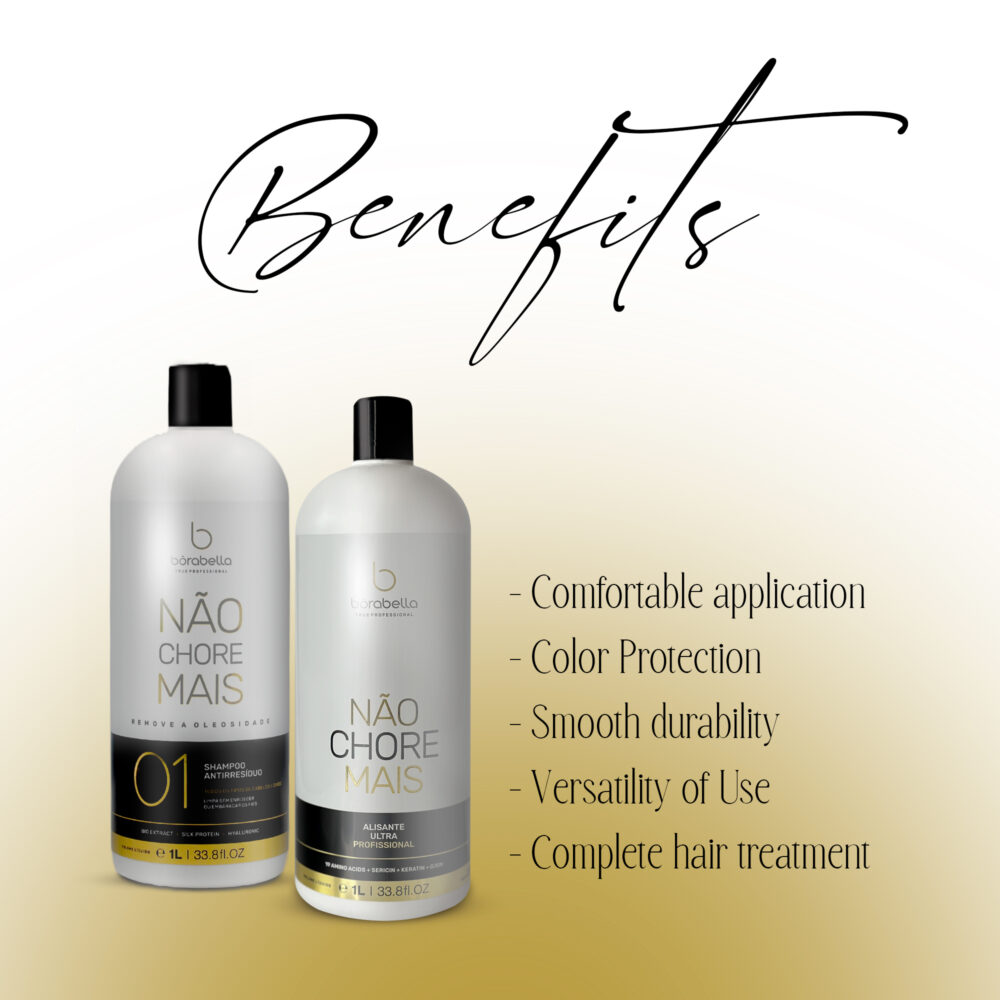 Kit Borabella Progressive Don't Cry More Definitive Organic Não Chore Mais Hair Care 2x1L/2x33.8fl.oz - Image 2