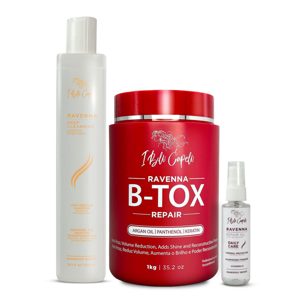 Kit I Belli Capelli B-tox Repair + Repair Oil + Deep Cleansing Anti-Residue Shampoo