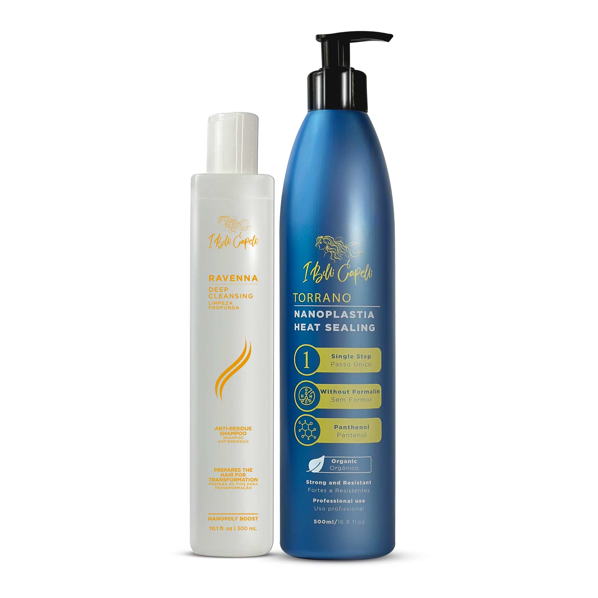 I Belli Capelli Ravenna Kit Anti-Residue Shampoo + Torrano Thermo-Sealing
