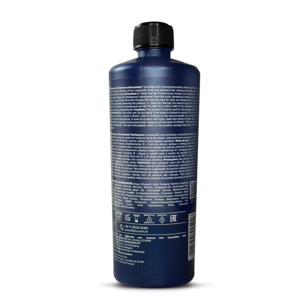 Felps Progressive Omega Zero Unique Nanoplastia Thermal Sealing Resistant Hair 500ml/16.9fl.oz - Image 2