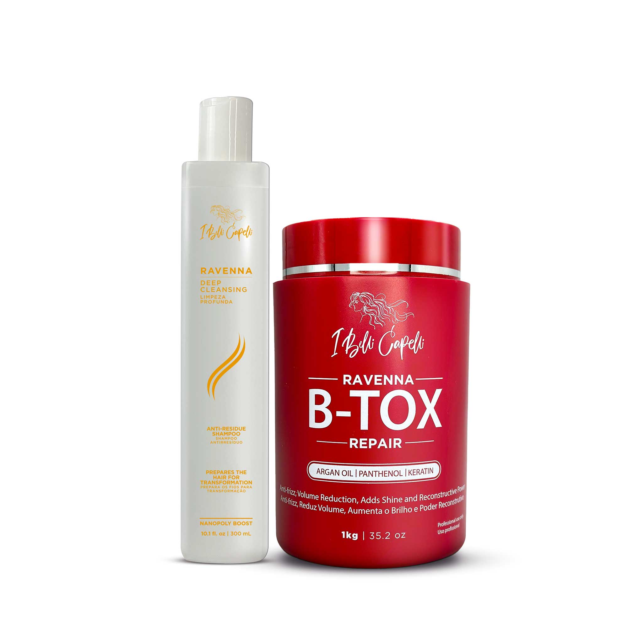 I Belli Capelli Ravenna Btox Repair Mask Kit + Anti-Residue Shampoo