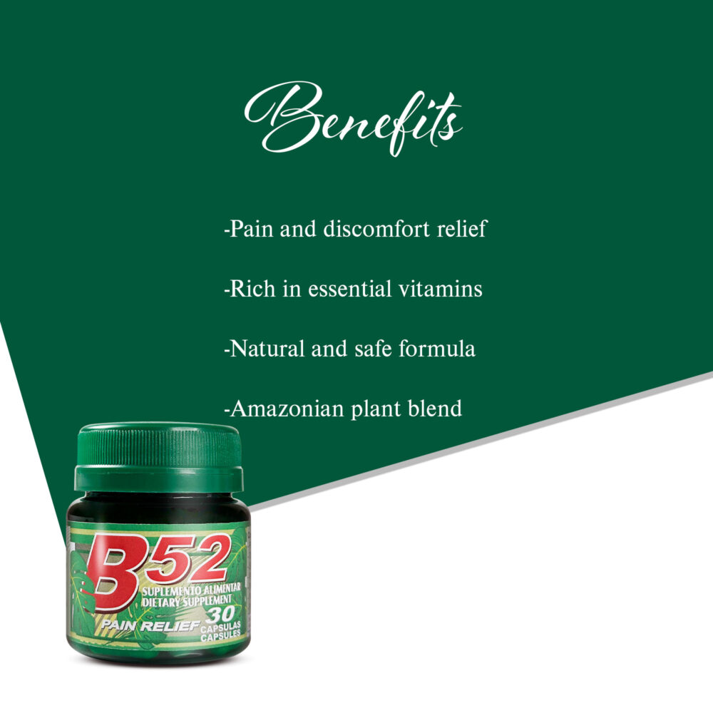 Natural Nutritional Supplement B52 30 Capsules - 1 Unit - Image 3