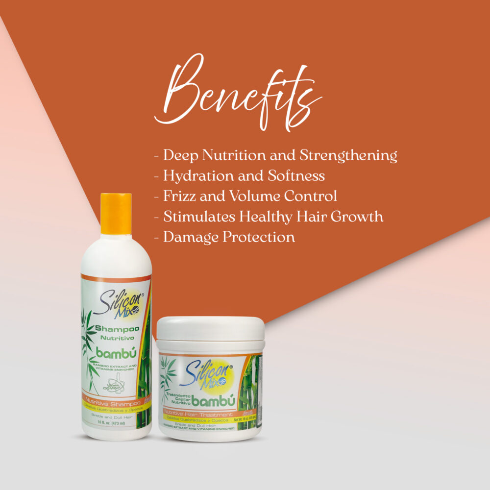 Kit Silicon Mix Bambu Shampoo 473ml/16 fl.oz + Nourishing Treatment Mask 450g/16 oz - Image 3