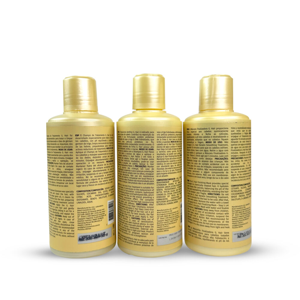 Kit G. Hair Smoothing System Treatment Fórmula Alemã 3x300ml/3x10.1 fl.oz - Image 2